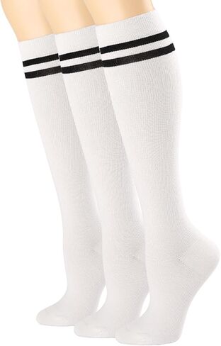 FGZ Girls Unisex Knee High Socks Seamless Cotton School Uniform Dress Socks,3 Pairs in Kuwait
