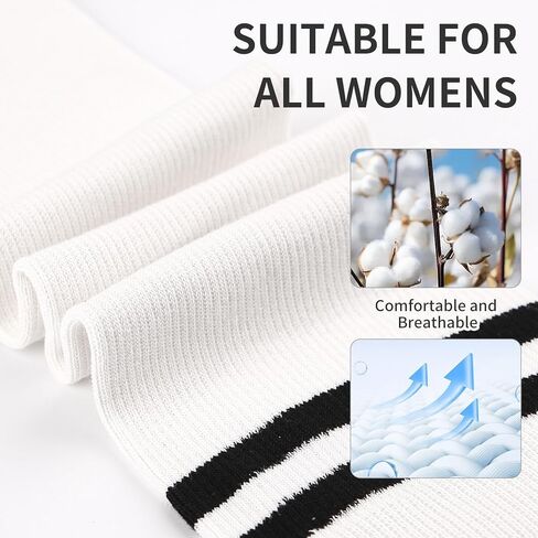 FGZ Girls Unisex Knee High Socks Seamless Cotton School Uniform Dress Socks,3 Pairs in Kuwait