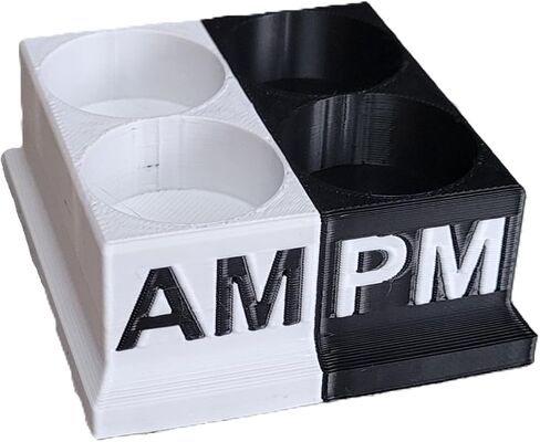 Znet3D Eye Drops Bottle Organizer & Tracker – AM/PM 4-Slot (White/Pink) in Kuwait