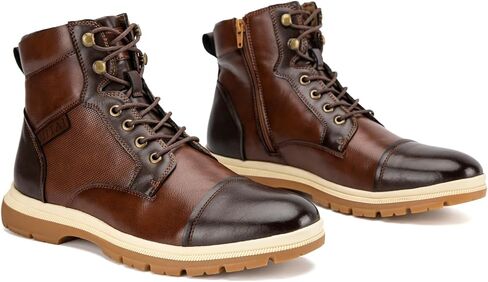JITAI Men's Dress Oxfords Lace-Up Boots, Comfortable Casual Hiking Winter Work Shoes with Rubber Sole in Saudi Arabia