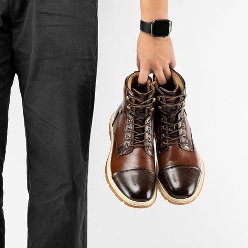 JITAI Men's Dress Oxfords Lace-Up Boots, Comfortable Casual Hiking Winter Work Shoes with Rubber Sole in Saudi Arabia