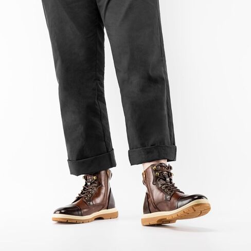 JITAI Men's Dress Oxfords Lace-Up Boots, Comfortable Casual Hiking Winter Work Shoes with Rubber Sole in Saudi Arabia