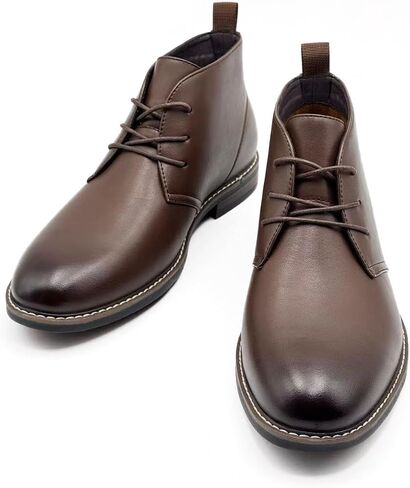 Finishing & Sewing Men's Classic Dress Casual Chukka Boots Lace Up Desert Ankle Boots in Saudi Arabia