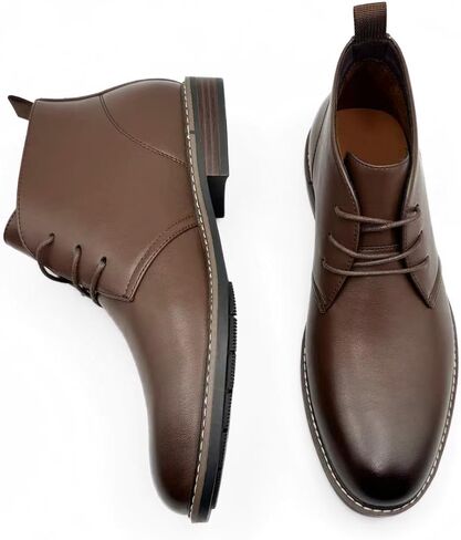 Finishing & Sewing Men's Classic Dress Casual Chukka Boots Lace Up Desert Ankle Boots in Saudi Arabia