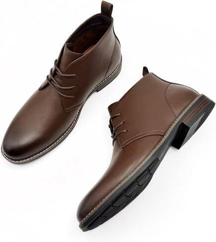 Finishing & Sewing Men's Classic Dress Casual Chukka Boots Lace Up Desert Ankle Boots in Saudi Arabia