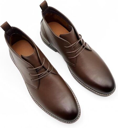 Finishing & Sewing Men's Classic Dress Casual Chukka Boots Lace Up Desert Ankle Boots in Saudi Arabia