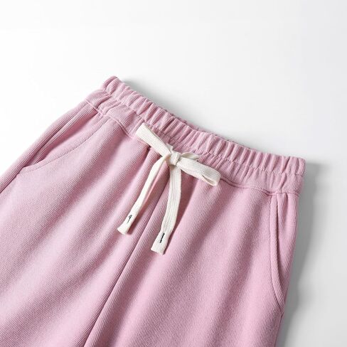 Girls Wide Leg Sweatpants Straight Leg Jogger Sweatpants Kids High Waist Baggy Loose Pants with Drawstring in Kuwait