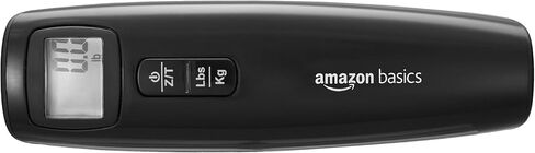Amazon Basics مقياس الأمتعة الرقمية المحمولة للسفر ، ومقياس الأمتعة المعلقة ، ومقياس وزن حقيبة مع البطارية ، وشاشة رقمية ، وحزام مرن وقوي ، وحمل 110 رطلاً ، وحجم واحد ، أسود in Saudi Arabia