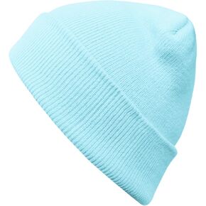 PFFY Beanie for Men Women Soft Winter Beanies Hats Mens Skull Caps Knit Cuffed Hat SkyBlue