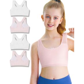 Training Bras for Girls 8-10 Seamless First Girls Bras 10-12 Years Old Racerback Sports Bras Ultra Breathable Comfort