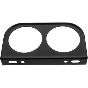 HEALLILY Universal Black Dual Gauge Mounting Bracket Pod - Fits Any Make/Model - Gauges Under The Vehicles Dashboard(2-Hole Type)