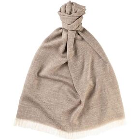 Cashmere/Silk/Wool/Linen Summer Lightweight Scarf/Stole/Shawl - Beige | Made In Scotland
