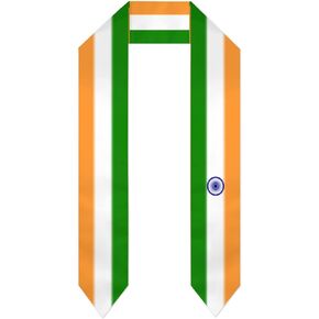 India Flag Graduation Shawl Sash Stole Wraps Scraf For International Study Pride Women Men
