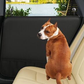 Dog Car Door Protector - 2 Pack Durable & Universal Fit Anti-Scratch Waterproof Vehicle Door Covers, Guards Your Car from Dog Scratching, Essential Accessories for SUV Interiors，Black