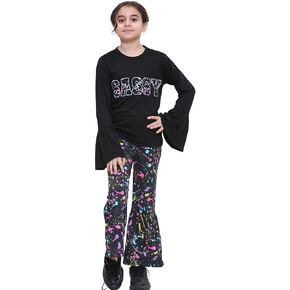 Girls OMG Camouflage Print 3/4 Sleeves Trendy T Shirt Tops & Legging Set Age 7 8 9 10 11 12 13 Years