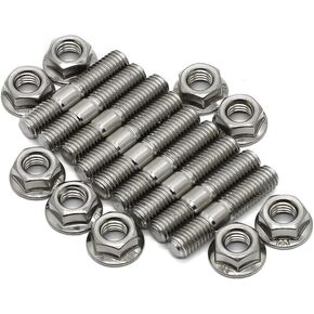 Autovic العادم Mifold Stud Kit 9 PCS 304 البراغي العادم من الفولاذ المقاوم للصدأ من أجل هوندا أكورا ب/د سلسلة Civic Integra B18