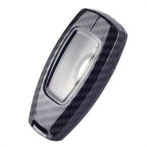 Carbon Fiber Pattern zinc Alloy Smart Key Case Cover Compatible with Hyundai KONA, Palisade, Santa FE Keyless Car Remote Accessory