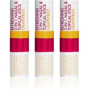 2 in 1 Nasal Stick Inhaler, Nose Refreshing VapoInhaler, Essential Oil Rub, On-The-Go, Freshing, Focus, Awake (5 pcs, 5 Flavour)