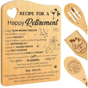 House Warming Gifts for Best Friends,Recipe for Happy Family Cutting Board Kitchen Decoration Ideas for Grandma Mom Dad Sister Housewarming Gifts Idea