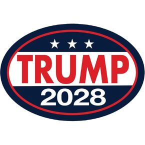 المغناطيس ، المغناطيس البيضاوي ، دونالد ترامب 2028 ، الجمهوري ، الحزب الجمهوري ، ماجا ، 6 "× 4" ملصق مصد مغناطيسي