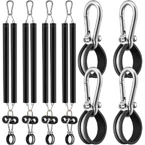 Blulu 4 PCS 16 '' Double Tender Spring Kit Dual Dual Tracker Tracker Prings مع حامل خرطوم 3IN1 و 3 حفرة من المشبك لخطوط ABS Semi Trucks Tractors Trailers