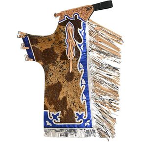 Hilason Pro Rodeo Bull Riding Chaps Genuine Leather | جلود ثور ركوب الفصول للرجال والنساء | الفصول الثور ركوب | الفصول الغربية الجلود | للجنسين ركوب الفصول