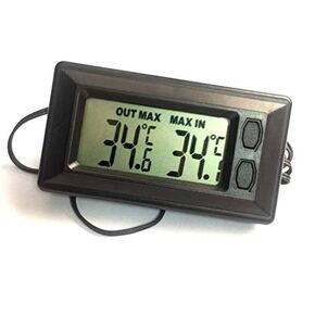 Mini Car Digital LCD عرض درجة حرارة مقياس درجة الحرارة الأسود