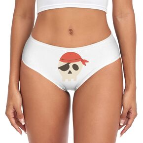 Women's Underwear Brief Breathable Soft Knickers Picture Pirate Skull Isolated Medium Multi