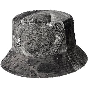 Kangol Denim Mash Up Bucket - Black Trompe L'Oeil/XL Bucket Hat