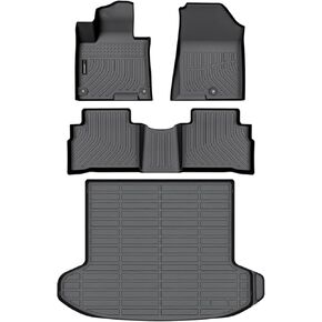 Auxko All Weather Floor Mats Cargo Liner Fit for Kia Sportage 2023 2024 2025 Gasoline TPE Rubber Liners Set Sportage Accessories All Season Guard Odorless Anti-Slip Floor Mats Cargo Liner