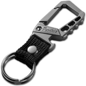 سلسلة مفاتيح رئيسية للمعادن Carabiner Clip Bottle Bottle Lrist Wrist Lanyard Ring Car Key Fob للجنسين للرجال والنساء