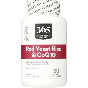 سوق الأطعمة الكاملة ، الأرز الأحمر الخميرة مع COQ10 ، 90 CT