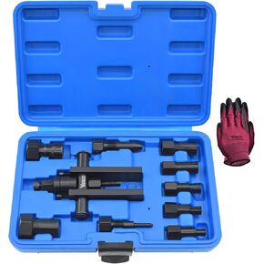 10Pcs Motorcycle Bearing Extractor Puller Tool Kit, Professional Blind Hole Inner Bearing Extractor & Removal Tool Set for 8-25mm Bearings, Suitable for Various Motorcycle Wheel Bearings