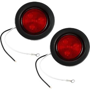 2 PCS 2.5 "LED Universal LED مصابيح مصابيح العلامات - Trainer Truck RVS Camper Brake Truck Lights مقاومة للماء - الضوء الأحمر البلاستيكي