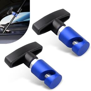 Pack-2 Car Engine Hood Lift Rod Holder, Multi-Purpose Snap-on Lifting Rod Anti-Pinch Device, Trunk Air Pressure Rod Anti-Slip Shock Absorber Support Fixing Tool, Universal for Cars (Black)