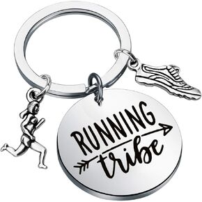 CENWA Cross Country Jewelry XC Runner Keychain Running Tribe Keychain Group Running Marathon Gift Sole Sister Gift