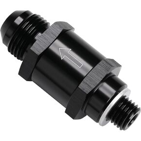 m12x1.5 مقياس إلى 6an ذكر غير العودة طريقة واحدة efi inline التحقق من صمام تركيب الألومنيوم الأسود