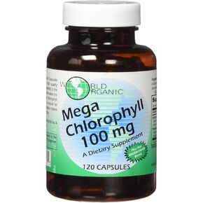 World Organics 100 mg Mega Chlorophyll, 120 Count