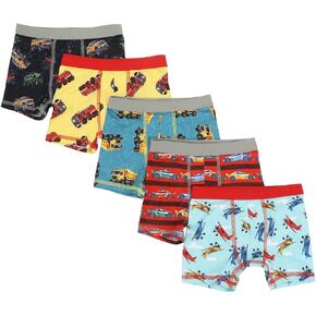 Bioworld Vehicles AOP Toddler Boy's 5-Pack Boxer Briefs, Sizes 2T-5T