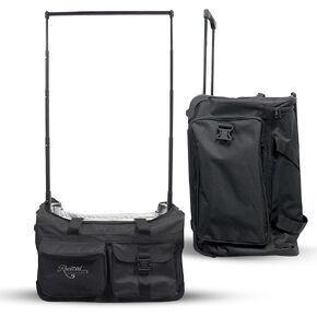 Dream Duffel Recital Collapsible Duffel, Dance Bag with Telescoping Garment Rack, Collapsible Body, Exterior & Interior Pockets, 27"x17"x16", Black