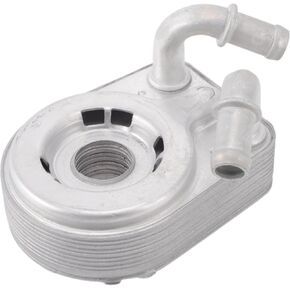 Engine Oil Cooler for Fiat Multipla 1.9 JTD 2002-2010 Transmission Oil Cooler Trans Cooler O-ring Seals No.55186217 Aluminum Alloy Silver Tone 1 Set