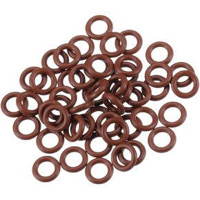 O Ring Seal Gasket, 4mm ID x 2mm CS for Cars Trucks SUVs Trailers Orings Seal Washer Replacement Automotive Faucet Repair Brown, 50 Pcs Auto Replacement Parts