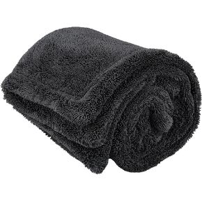 PEASUG Microfiber Towels for Cars, Double Sided Car Drying Towel Detailing Wash Extra Large Super Absorbent Mega Cleaning Cloth, 1200GSM Microfiber Drying Towels for Cars, 36 x 24 inch Black