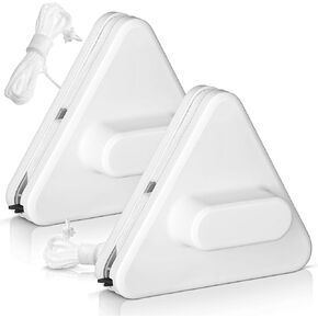 2 Pack Magnetic Windshield Cleaner Tool Magnetic Car Window Cleaner Double Sided Window Cleaner Glass Wiper Magnetic Windshield Cleaner for High Rise with Anti Falling Rope (Triangle)