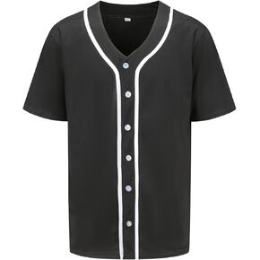 زر الأسفل أسفل قميص البيسبول العادي ، الفارق الفارغ من فريق Softball ، والهيب هوب هوبستر قصير الأكمام القمصان النشطة in Kuwait