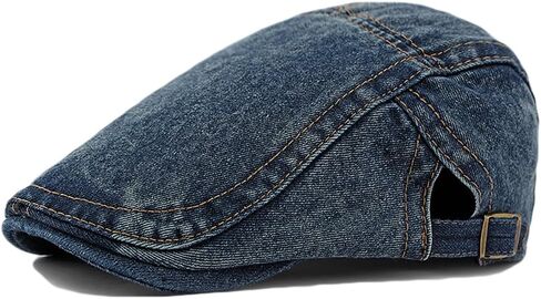 Denim Newsboy Hats Flat Cap for Men Women Adjustable Ivy Gatsby Cabbie Driving Hat in Saudi Arabia