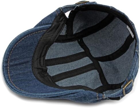 Denim Newsboy Hats Flat Cap for Men Women Adjustable Ivy Gatsby Cabbie Driving Hat in Saudi Arabia