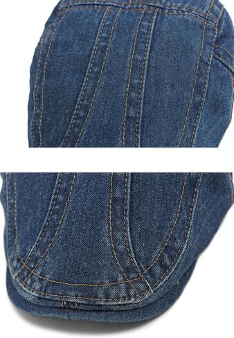 Denim Newsboy Hats Flat Cap for Men Women Adjustable Ivy Gatsby Cabbie Driving Hat in Saudi Arabia