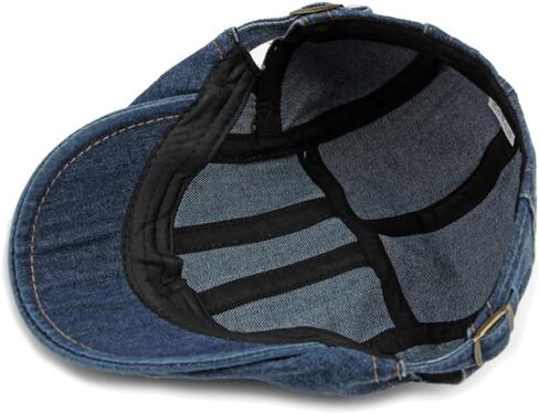 Denim Newsboy Hats Flat Cap for Men Women Adjustable Ivy Gatsby Cabbie Driving Hat in Saudi Arabia