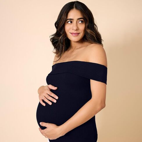 Motherhood Maternity Women's Off-The-Shoulder Rib Knit Pregnancy Top in Saudi Arabia